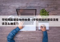 学校网站建设如何收费（学校网站的建设流程该怎么确定?）